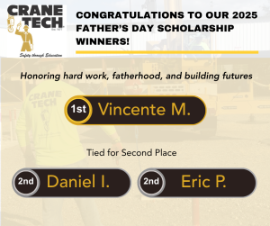 fathers day scolarship winners, scolarship, education, crane tech